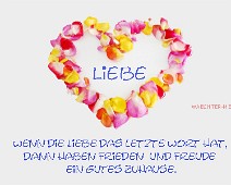 Liebe Wenn die Liebe das letzte Wort hat...